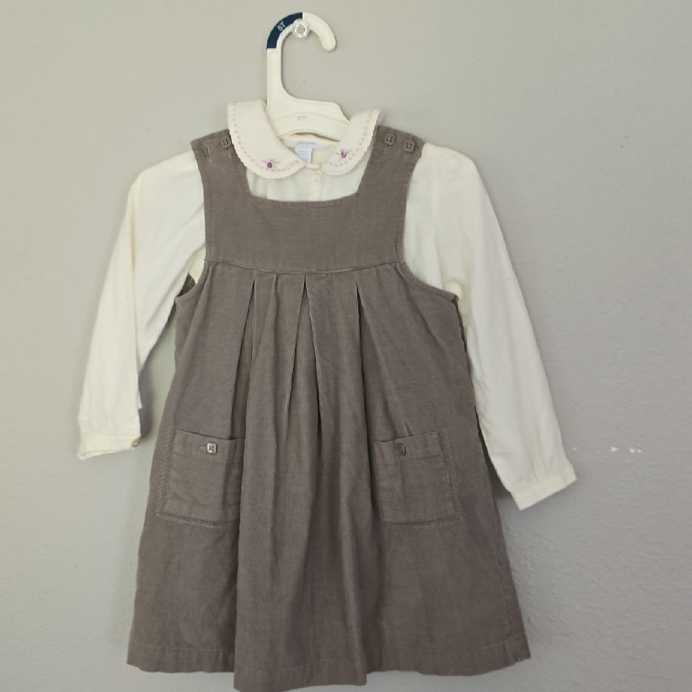 Jacadi Cream and Pink Baby Outfit
